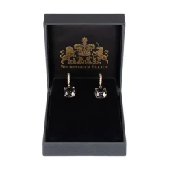 Royal Collection Shop Black Square Crystal Earrings* Earrings