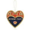 Royal Collection Shop Buckingham Palace Navy And Red Heart Decoration* Decorations