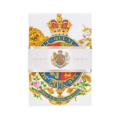 Royal Collection Shop Coat Of Arms Tea Towel* His Majesty The King'S 75Th Birthday