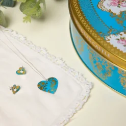 Royal Collection Shop Coat Of Arms Tin Heart Stud Earrings* Earrings