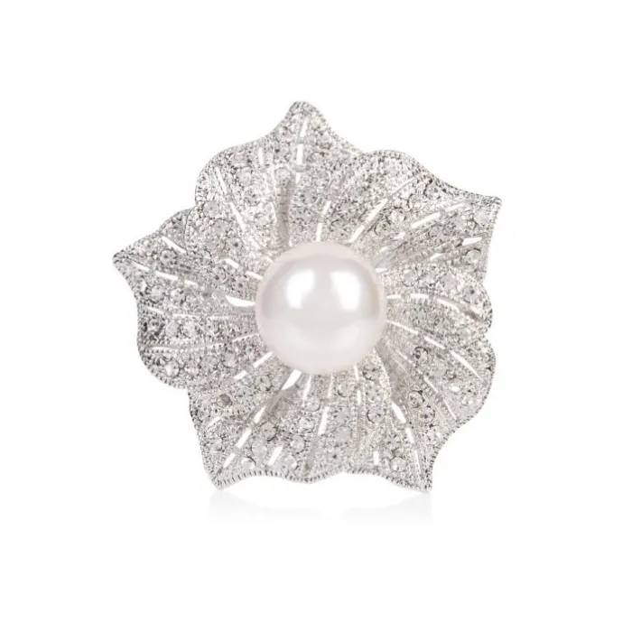 Royal Collection Shop Flower With Pearl Brooch* Brooches