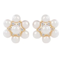Royal Collection Shop Holbein Pearl Flower Stud Earrings* Earrings
