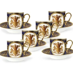 Royal Collection Shop Lustre Cobalt Coffee Cup And Saucer Set* Cups & Saucers