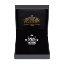 Royal Collection Shop Small Blue Crystal Crown Brooch* Brooches