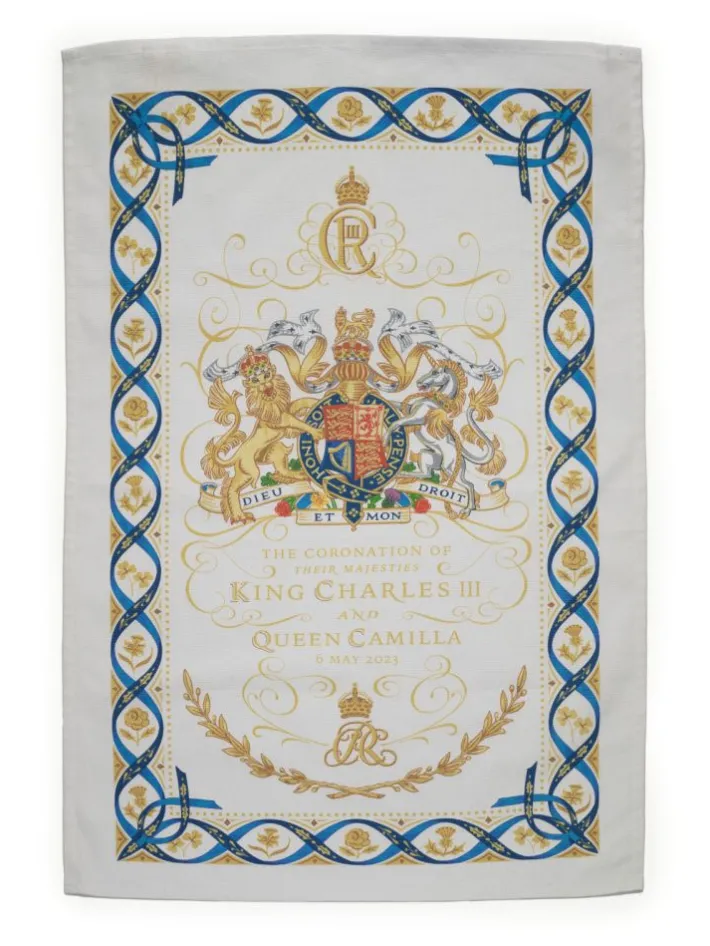 Royal Collection Shop The Coronation Tea Towel* Home Linens