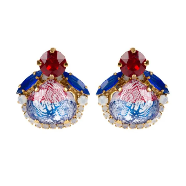 Royal Collection Shop Vicki Sarge Red, White And Blue Stud Earrings* Earrings